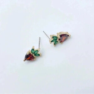 Petite Strawberries Stud Earrings